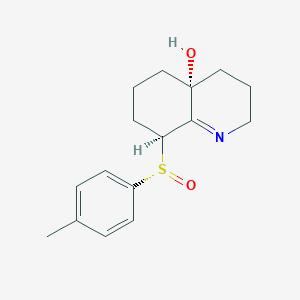 molecular formula C16H21NO2S B120935 8-(4-Tolylsulfinyl)-2,3,4,4a,5,6,7,8-octahydro-4a-quinolinol CAS No. 154325-32-3