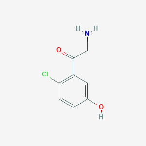 molecular formula C8H8ClNO2 B12093515 2-Amino-1-(2-chloro-5-hydroxyphenyl)ethan-1-one 