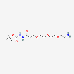 molecular formula C14H29N3O6 B12093525 H2N-PEG3-CH2CH2CONHNHBoc 