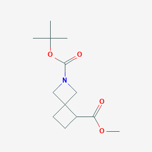 molecular formula C13H21NO4 B12093526 2-Tert-butyl 5-methyl 2-azaspiro[3.3]heptane-2,5-dicarboxylate 