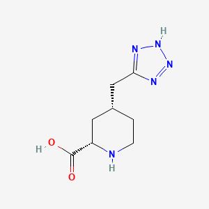 molecular formula C8H13N5O2 B1209353 (2S,4R)-4-(2H-tetrazol-5-ylmethyl)piperidine-2-carboxylic acid 