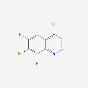 molecular formula C9H3BrClF2N B12093531 7-Bromo-4-chloro-6,8-difluoroquinoline 