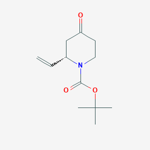 molecular formula C12H19NO3 B12093547 tert-Butyl (S)-4-oxo-2-vinylpiperidine-1-carboxylate 