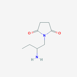 molecular formula C8H14N2O2 B12093574 1-(2-Aminobutyl)pyrrolidine-2,5-dione 