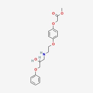 molecular formula C20H25NO6 B1209358 (-)-Methyl 4-[2-(2-hydroxy-3-phenoxypropylamino)ethoxy]phenoxyacetate 
