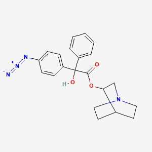 molecular formula C21H22N4O3 B1209363 3-Quinuclidinyl p-azidobenzilate CAS No. 81039-79-4