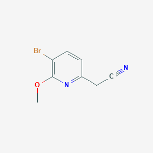 molecular formula C8H7BrN2O B12093668 2-(5-Bromo-6-methoxypyridin-2-yl)acetonitrile CAS No. 1206775-56-5