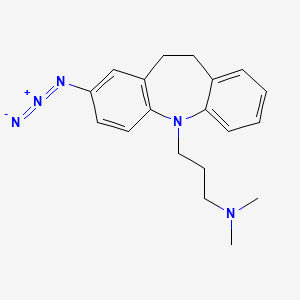 molecular formula C19H23N5 B1209367 5H-Dibenz(b,f)azepine-5-propanamine, 2-azido-10,11-dihydro-N,N-dimethyl- CAS No. 80751-44-6