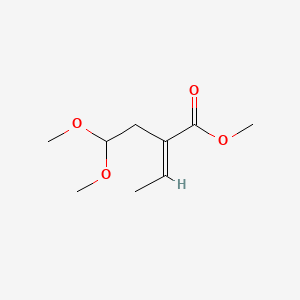 molecular formula C9H16O4 B12093680 (E)-methyl 2-(2,2-dimethoxyethyl)but-2-enoate 