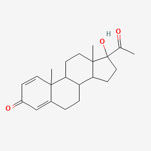 molecular formula C21H28O3 B12093691 17-acetyl-17-hydroxy-10,13-dimethyl-7,8,9,11,12,14,15,16-octahydro-6H-cyclopenta[a]phenanthren-3-one 