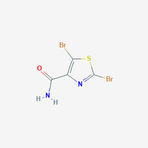 molecular formula C4H2Br2N2OS B12093728 2,5-Dibromothiazole-4-carboxamide 