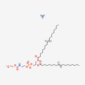 molecular formula C45H87N2O11P B12093730 azane;[3-[hydroxy-[2-(2-methoxyethoxycarbonylamino)ethoxy]phosphoryl]oxy-2-[(E)-octadec-9-enoyl]oxypropyl] (E)-octadec-9-enoate 