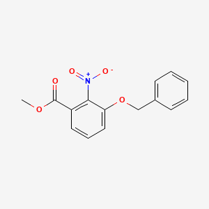 molecular formula C15H13NO5 B12093746 Benzoic acid, 2-nitro-3-(phenylmethoxy)-, methyl ester 