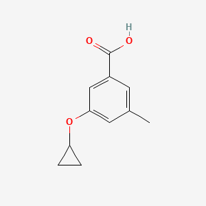 molecular formula C11H12O3 B12093757 3-Cyclopropoxy-5-methylbenzoic acid 