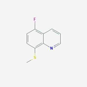molecular formula C10H8FNS B12093835 Quinoline, 5-fluoro-8-(methylthio)- CAS No. 26114-54-5
