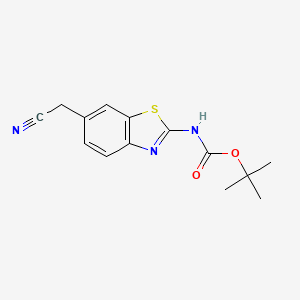 molecular formula C14H15N3O2S B12093862 (6-Cyanomethyl-benzothiazol-2-yl)-carbamic acid tert-butyl ester 