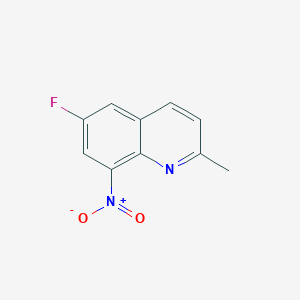 molecular formula C10H7FN2O2 B12093900 6-Fluoro-2-methyl-8-nitroquinoline CAS No. 61854-61-3