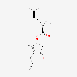 molecular formula C19H26O3 B1209391 (-)-trans-(S)-allethrin 