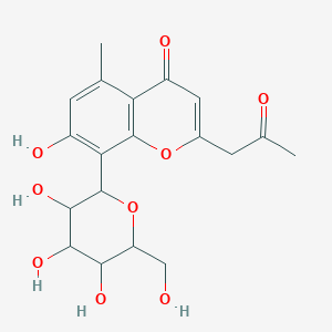 molecular formula C19H22O9 B1209392 7-Hydroxy-5-methyl-2-(2-oxopropyl)-8-[3,4,5-trihydroxy-6-(hydroxymethyl)-2-oxanyl]-1-benzopyran-4-one 