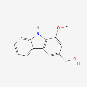 molecular formula C14H13NO2 B1209393 （1-甲氧基-9H-咔唑-3-基）甲醇 CAS No. 3909-78-2