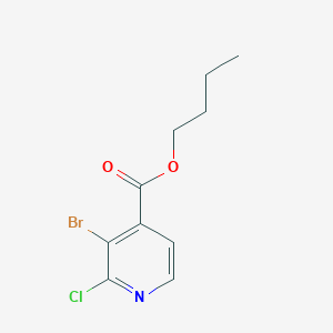 molecular formula C10H11BrClNO2 B12093930 Butyl 3-bromo-2-chloroisonicotinate 