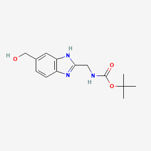 molecular formula C14H19N3O3 B12093939 tert-butyl (6-(hydroxymethyl)-1H-benzo[d]imidazol-2-yl)methylcarbamate 
