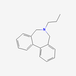 molecular formula C17H19N B1209396 6,7-Dihydro-6-propyl-5H-dibenz(c,e)azepine CAS No. 58335-95-8