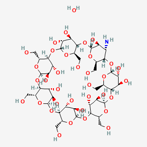 molecular formula C42H73NO35 B12093967 3A-Amino-3A-deoxy-(2AS,3AS)-beta-cyclodextrin xhydrate 