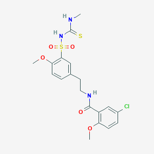 molecular formula C19H22ClN3O5S2 B120940 Clamikalant CAS No. 158751-64-5