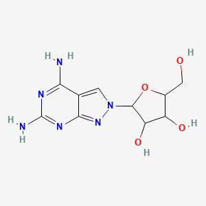 molecular formula C10H14N6O4 B12094005 2-(4,6-Diaminopyrazolo[3,4-d]pyrimidin-2-yl)-5-(hydroxymethyl)oxolane-3,4-diol 