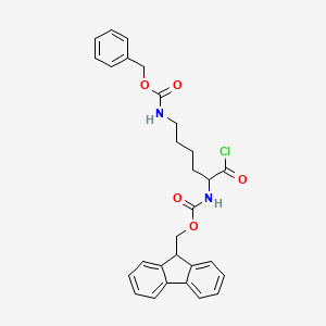 molecular formula C29H29ClN2O5 B12094027 benzyl N-[6-chloro-5-(9H-fluoren-9-ylmethoxycarbonylamino)-6-oxohexyl]carbamate 