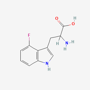 molecular formula C11H11FN2O2 B1209405 4-Fluoro-DL-tryptophan CAS No. 25631-17-8