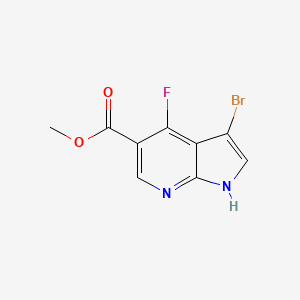 molecular formula C9H6BrFN2O2 B12094061 Methyl 3-bromo-4-fluoro-1H-pyrrolo[2,3-B]pyridine-5-carboxylate 