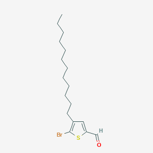 molecular formula C17H27BrOS B12094062 5-Bromo-4-dodecylthiophene-2-carbaldehyde 