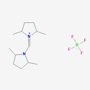 molecular formula C13H25BF4N2 B12094128 (2S,5S)-1-{[(2S,5S)-2,5-Dimethylpyrrolidin-1-YL]methylene}-2,5-dimethylpyrrolidinium tetrafluoroborate 