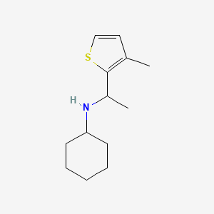 molecular formula C13H21NS B12094151 N-[1-(3-methylthiophen-2-yl)ethyl]cyclohexanamine 