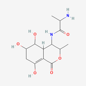 molecular formula C13H20N2O6 B12094176 Propanamide, 2-amino-N-(3,4,4a,5,6,7-hexahydro-5,6,8-trihydroxy-3-methyl-1-oxo-1H-2-benzopyran-4-yl)- CAS No. 11002-80-5