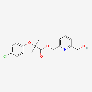 molecular formula C17H18ClNO4 B1209418 Pirifibrate CAS No. 55285-45-5