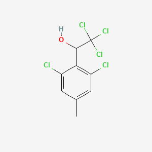 molecular formula C9H7Cl5O B12094195 Benzenemethanol, 2,6-dichloro-4-methyl-alpha-(trichloromethyl)- CAS No. 116070-32-7