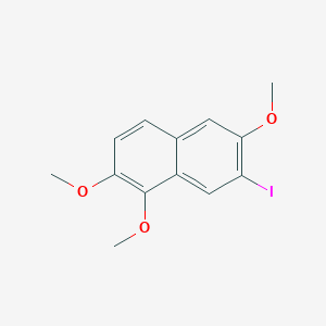 molecular formula C13H13IO3 B12094240 7-Iodo-1,2,6-trimethoxynaphthalene 