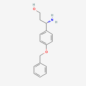 molecular formula C16H19NO2 B12094264 (s)-3-(4-Benzyloxyphenyl)-beta-alaninol 