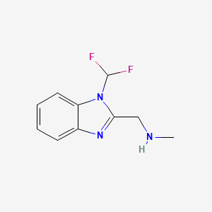 molecular formula C10H11F2N3 B12094277 N-([1-(Difluoromethyl)-1H-benzimidazol-2-yl]methyl)-n-methylamine 