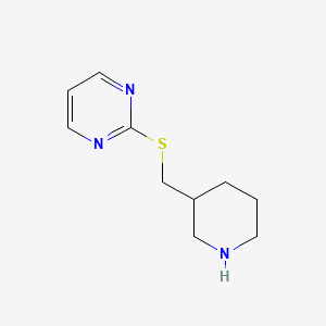 molecular formula C10H15N3S B12094291 2-[(Piperidin-3-ylmethyl)sulfanyl]pyrimidine 