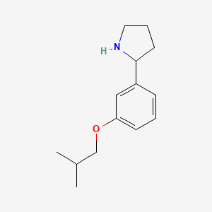 molecular formula C14H21NO B12094292 1-((2S)Pyrrolidin-2-YL)-3-(2-methylpropoxy)benzene 