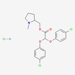 molecular formula C20H22Cl3NO4 B12094293 (+)-(1-Methylpyrrolidin-2-yl)methyl bis(4-chlorophenoxy)acetate hydrochloride CAS No. 35609-19-9