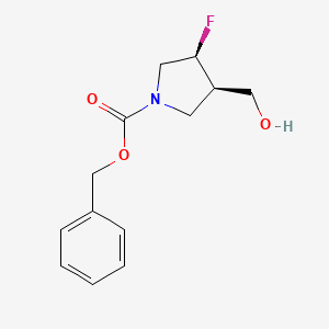 molecular formula C13H16FNO3 B12094302 Benzyl cis-3-fluoro-4-(hydroxymethyl)pyrrolidine-1-carboxylate 