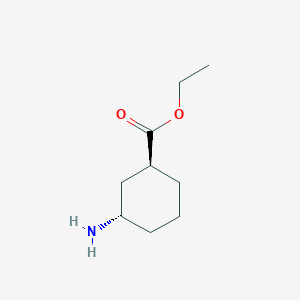 molecular formula C9H17NO2 B12094324 ethyl (1S,3S)-3-aminocyclohexanecarboxylate 