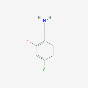 molecular formula C9H11ClFN B12094329 2-(4-Chloro-2-fluorophenyl)propan-2-amine CAS No. 920501-76-4