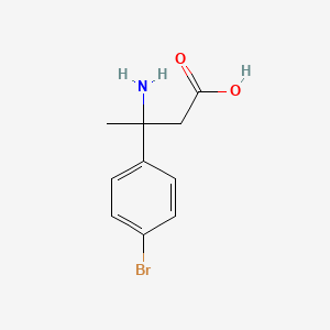 molecular formula C10H12BrNO2 B12094338 3-Amino-3-(4-bromophenyl)butanoic acid 