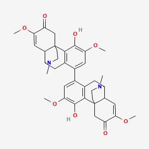 molecular formula C38H44N2O8 B12094348 4-Hydroxy-1-(4-hydroxy-3,7-dimethoxy-17-methyl-6-oxo-7,8-didehydromorphinan-1-yl)-3,7-dimethoxy-17-methyl-7,8-didehydromorphinan-6-one CAS No. 70680-99-8